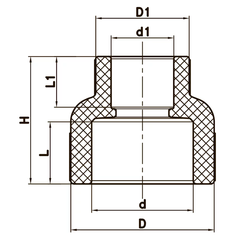 Муфта редукционная ВВ 32x25 PPR Koer K0034.PRO