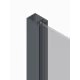 Шторки стеклянные на ванну Koer SR BS04-95x140-TR-07 прозрачное стекло 6мм, графит
