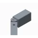 Шторки стеклянные на ванну Koer SR BS04-95x140-TR-07 прозрачное стекло 6мм, графит