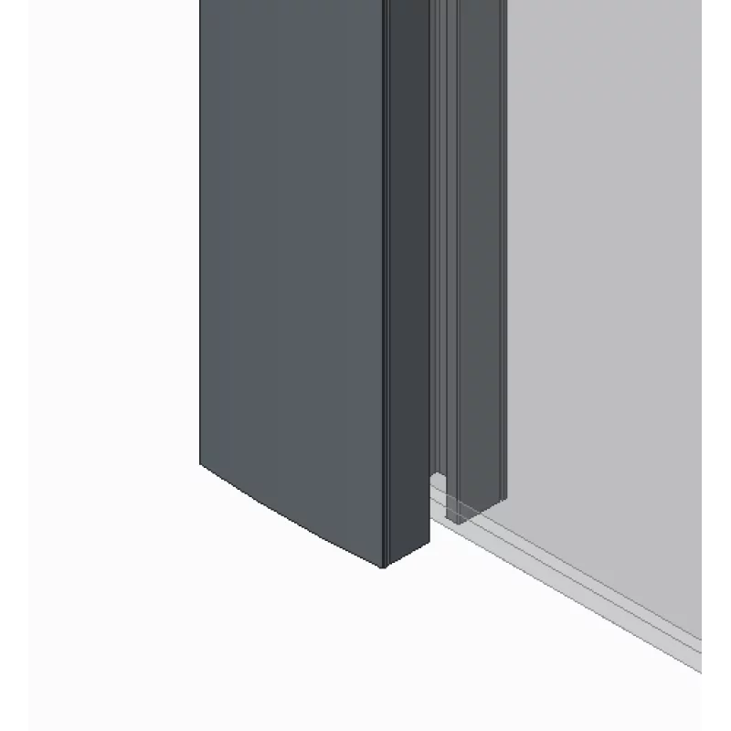 Шторки стеклянные на ванну Koer SR BS04-95x140-TR-07 прозрачное стекло 6мм, графит