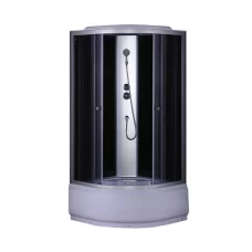Бокс душевой без гидромассажа Mixxus STRONG SB01-90x90x215-GR SATIN с высоким поддоном