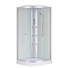Бокс душевой с гидромассажем Mixxus STRONG SBH02-90x90x215-FB SATIN низкий поддон