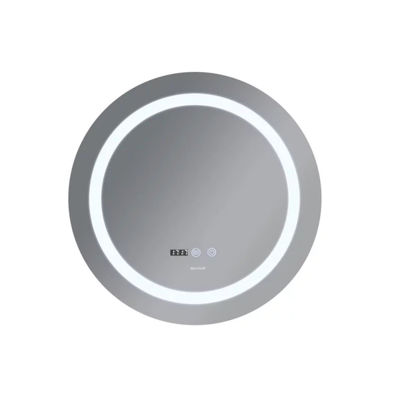 Зеркало Mixxus PLAIN MC02-80 с Led Touch, Anti-fog, димером, регулятором яркости, часами