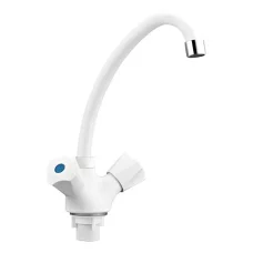 Смеситель для кухни Plamix Omega-271 White (с подводкой)