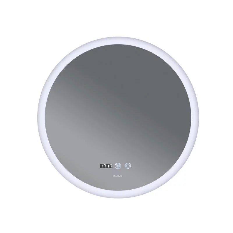 Зеркало Mixxus PLAIN MC10-80 с Led Touch, Anti-fog, димером, регулятором яркости, часами