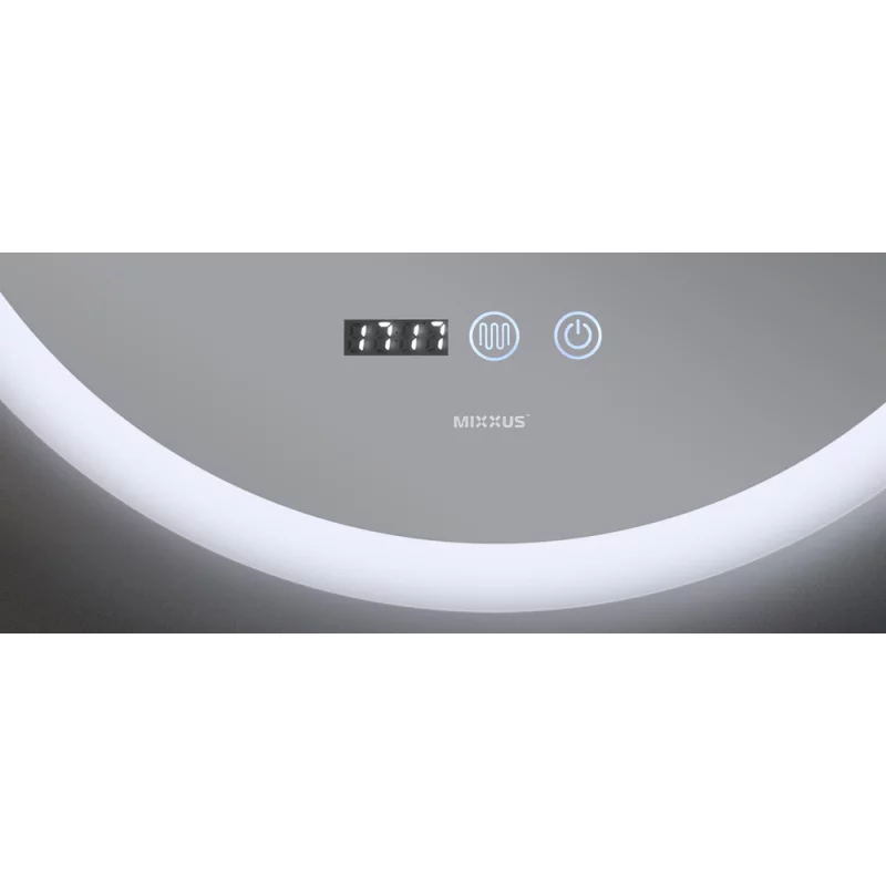 Зеркало Mixxus PLAIN MC10-80 с Led Touch, Anti-fog, димером, регулятором яркости, часами