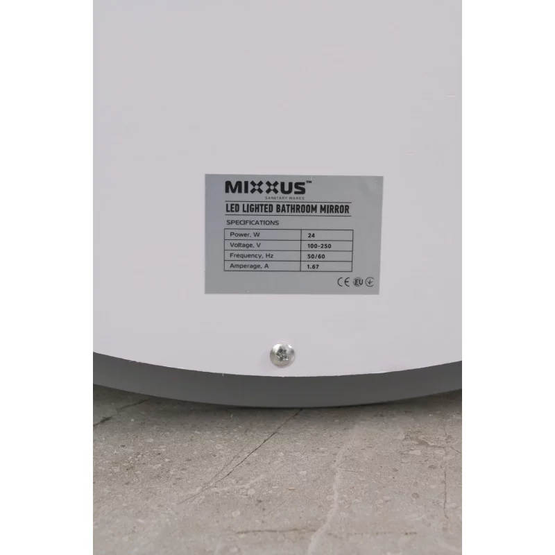 Зеркало Mixxus PLAIN MC10-80 с Led Touch, Anti-fog, димером, регулятором яркости, часами