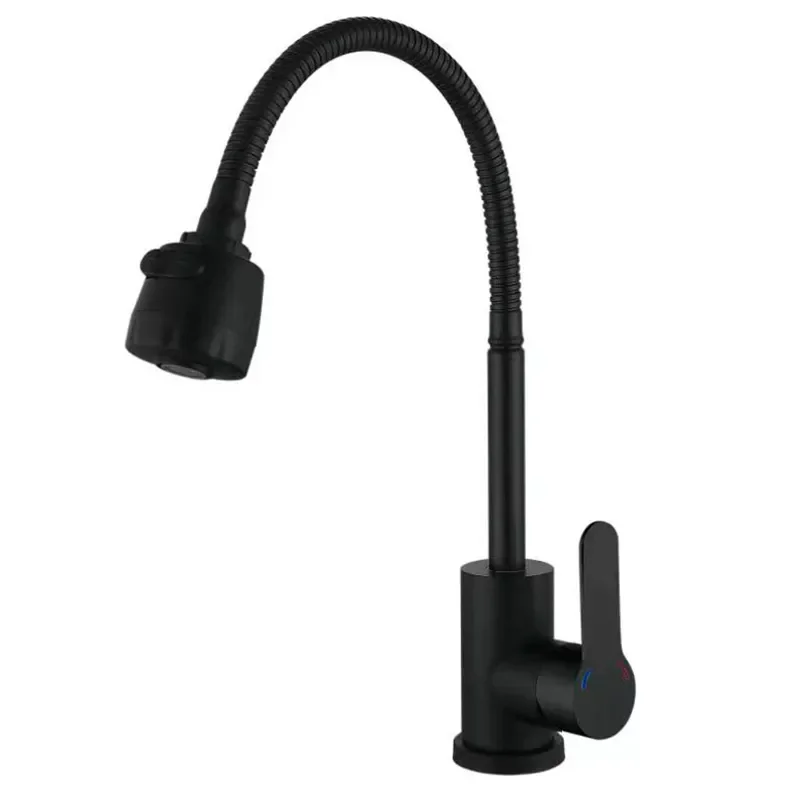 Смеситель для кухни Zerix DAX-011 Black Reflector с нерж. стали SUS304