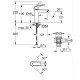 Однорычажный смеситель для раковины M-Size Grohe Eurosmart New с нажимным донным клапаном (23923003
