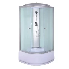 Бокс душевой без гидромассажа Mixxus STRONG SB01-90x90x215-FB SATIN с высоким поддоном