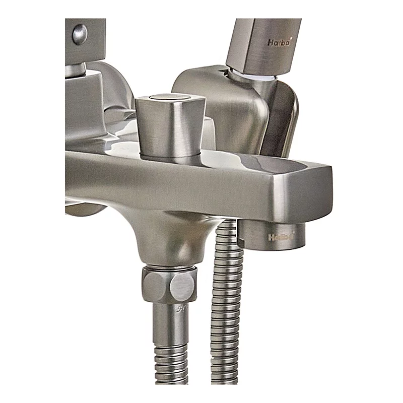 Смеситель для ванной Haiba Kubus 009 Euro Graphite