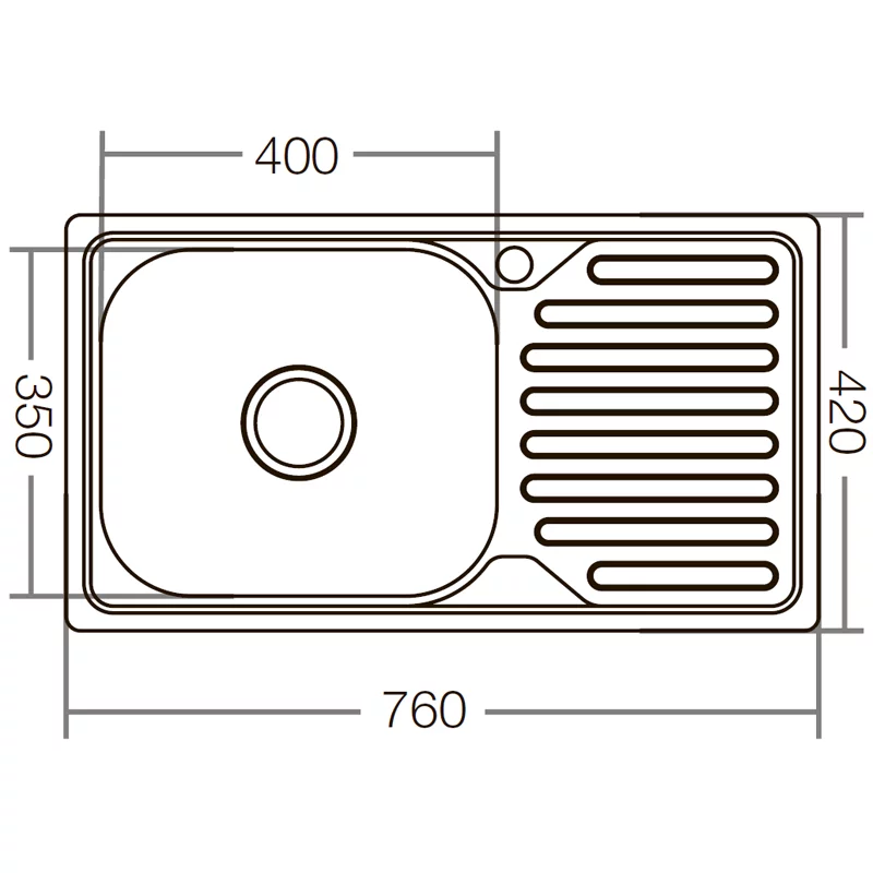 Мойка кухонная Zerix Z7642-08-180E (Satin)