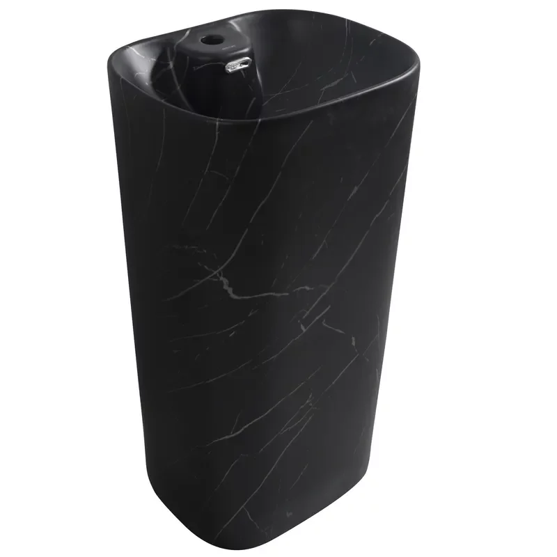 Раковина моноблок MIXXUS PREMIUM DIVERSE-1102 MARBLE 460х380х840mm с отверстием под смеситель и пер