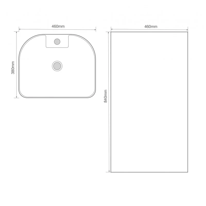 Раковина моноблок MIXXUS PREMIUM DIVERSE-1102 MARBLE 460х380х840mm с отверстием под смеситель и пер