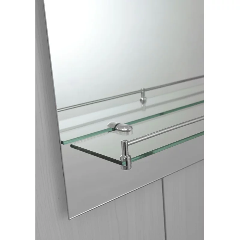Зеркало настенное Zerix LAGUNA MRZ03-45x60x11 прямоугольное с дугообразным верхом и полкой