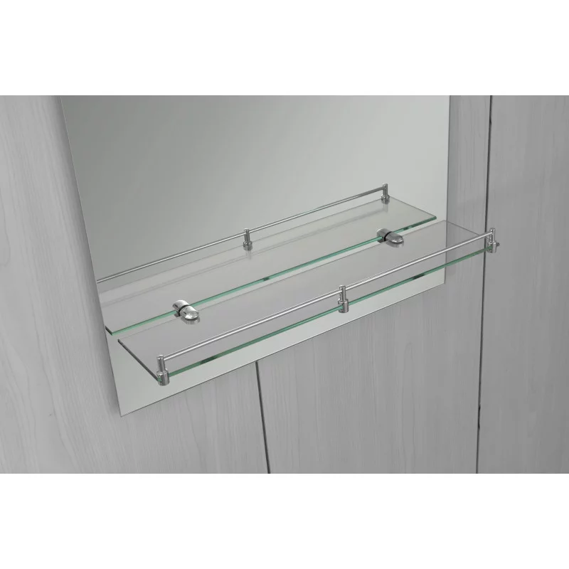 Зеркало настенное Zerix LAGUNA MRZ03-45x60x11 прямоугольное с дугообразным верхом и полкой