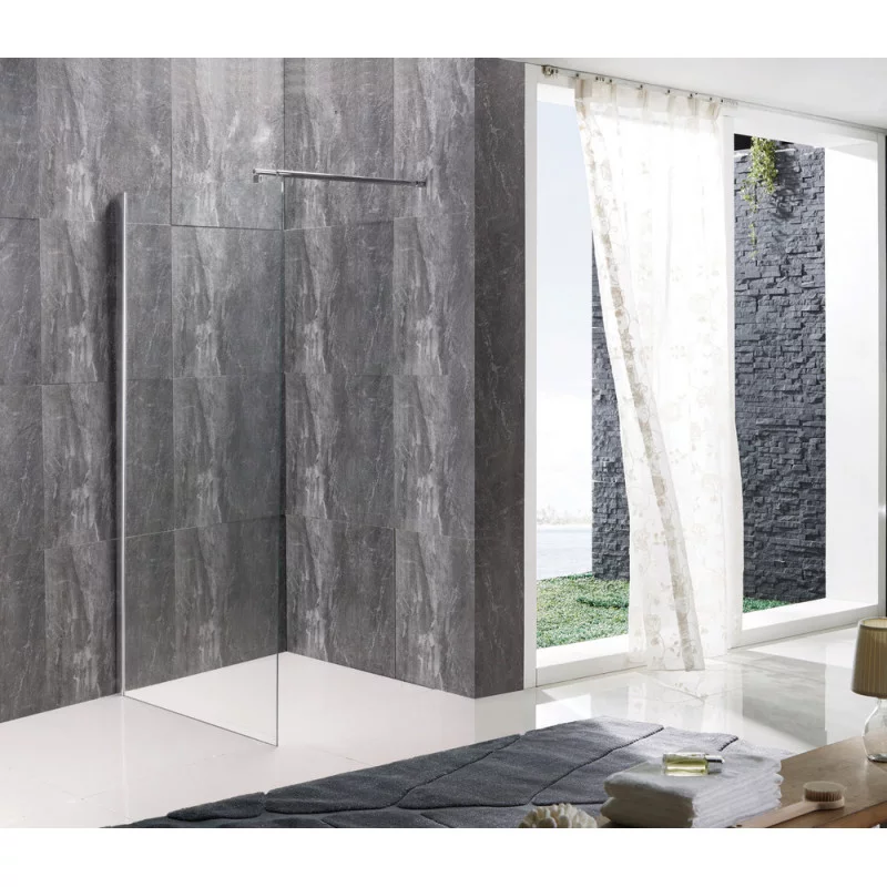 Душевая перегородка Mixxus Premium FLAT SP01-120x200-TR Chrome Walk-In прозрачное стекло 8мм (MI685
