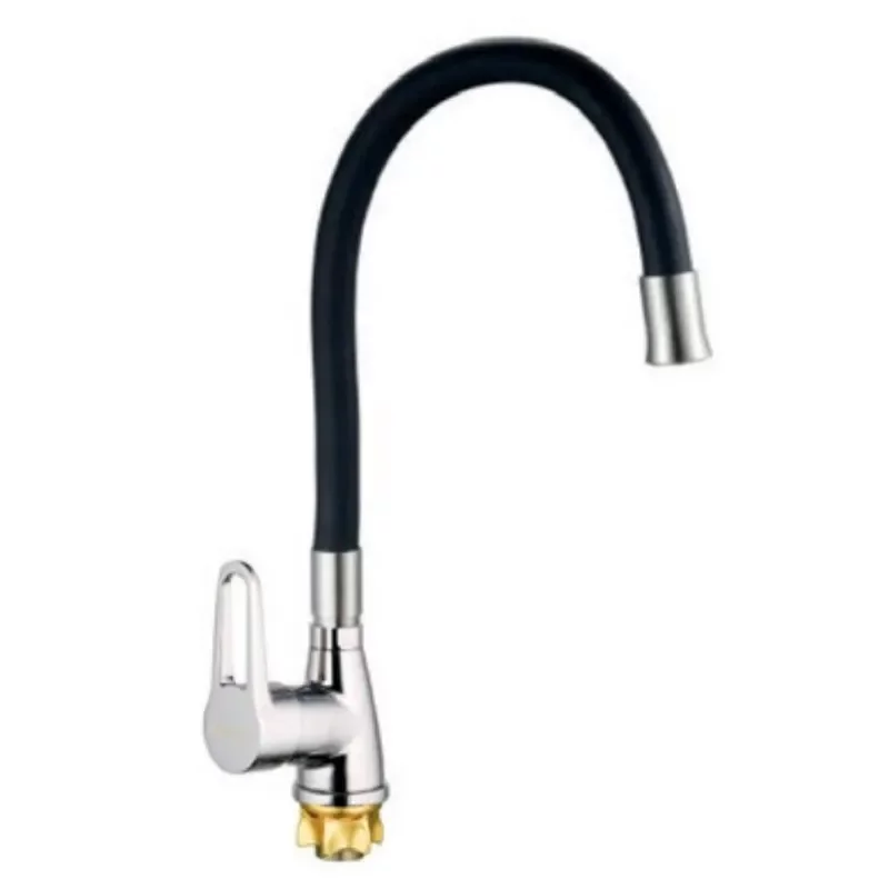Смеситель для кухни Mixxus SOP4-045 Reflector Black с черным силиконовым изливом