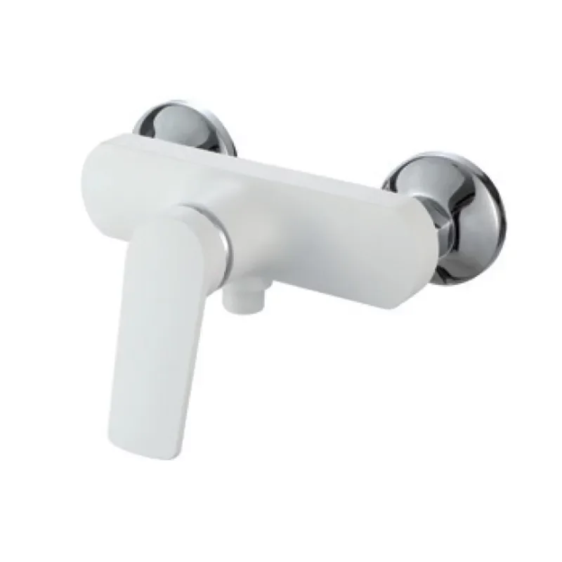 Смеситель для душевой кабины Plamix Lucas-003 SET White со шлангом, лейкой и кронштейном