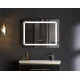 Зеркало Mixxus LIGHT MR01-70x50 с Led Touch, Anti-fog, димером, регулятором яркости, часами (MI6000