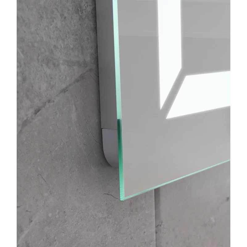 Зеркало Mixxus LIGHT MR01-70x50 с Led Touch, Anti-fog, димером, регулятором яркости, часами (MI6000