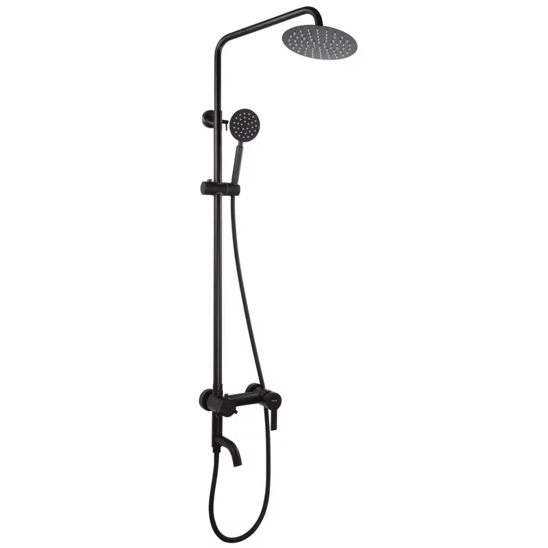 Душевая колонна со смесителем Mixxus NOX-009-J Black из нерж. стали SUS304