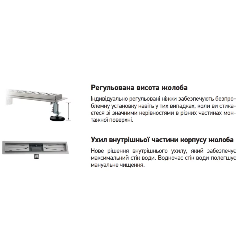Душевой трап из нержавеющей стали SUS304 Koer FD29-70x900