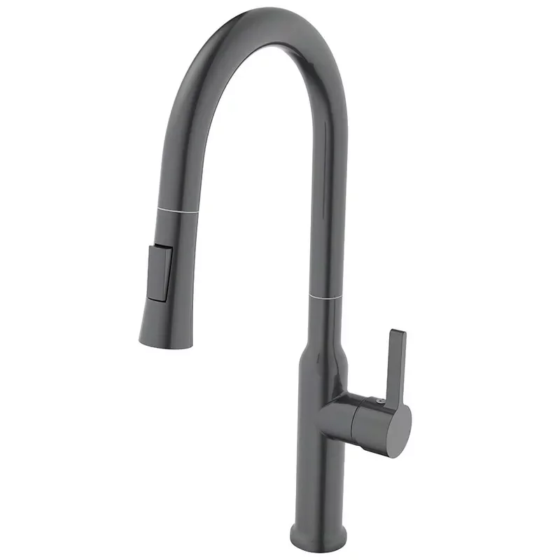 Смеситель для кухни с выдвижным изливом Mixxus Premium PULL 014 GRAPHITE