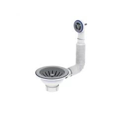 Выпуск резьбовой Zerix KS-02 3 1/2" с гибким круглым переливом