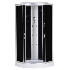 Бокс душевой с гидромассажем Mixxus STRONG SBH02-90x90x215-GR SATIN низкий поддон